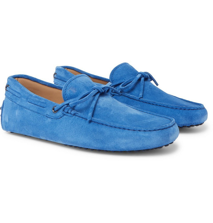 Photo: Tod's - Gommino Suede Driving Shoes - Blue