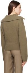 Joseph Brown Half-Zip Sweater