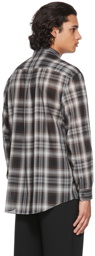 AURALEE Black & Brown Wool Check Shirt