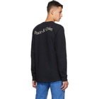 Museum of Peace and Quiet Black Wordmark Warped Long Sleeve T-Shirt