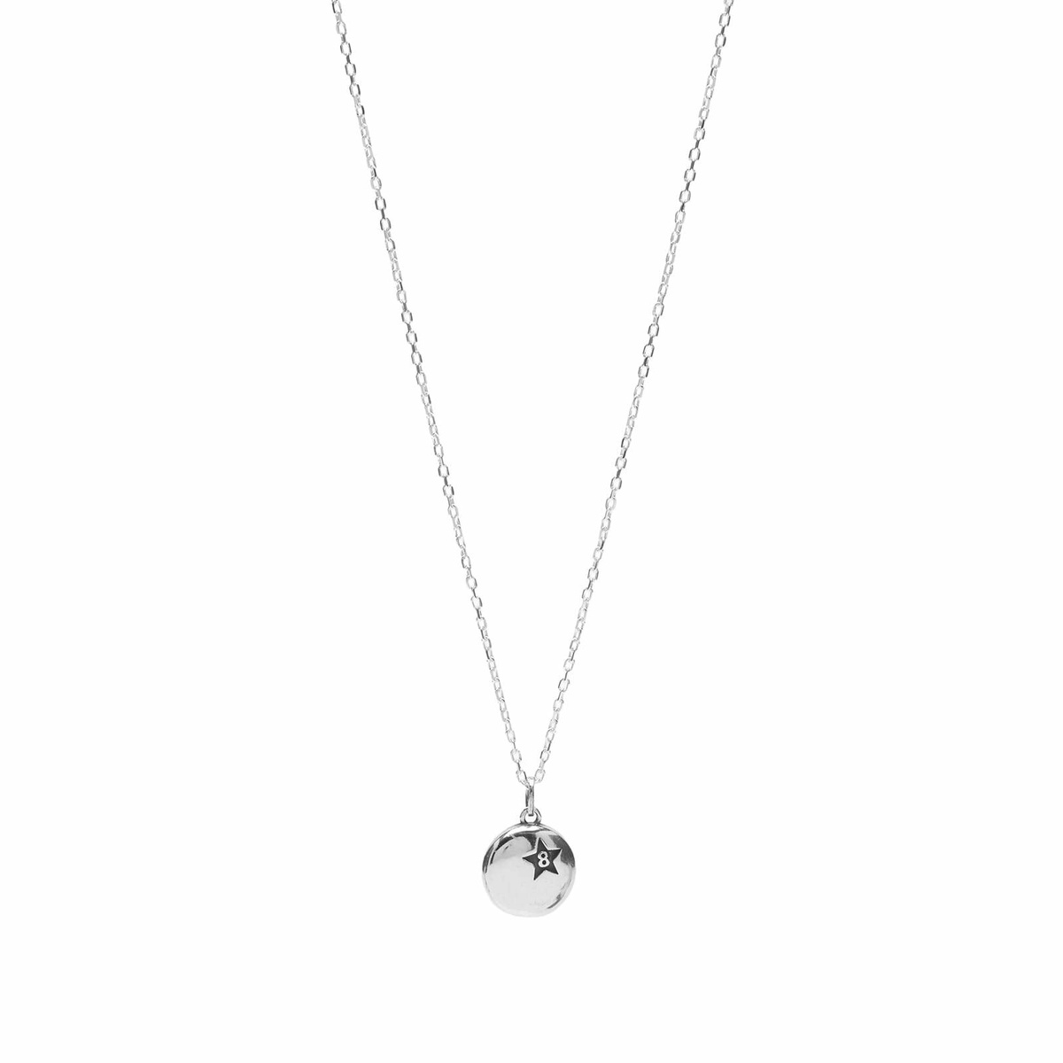 TwoJeys Men's 8 Ball Necklace in Sterling Silver 