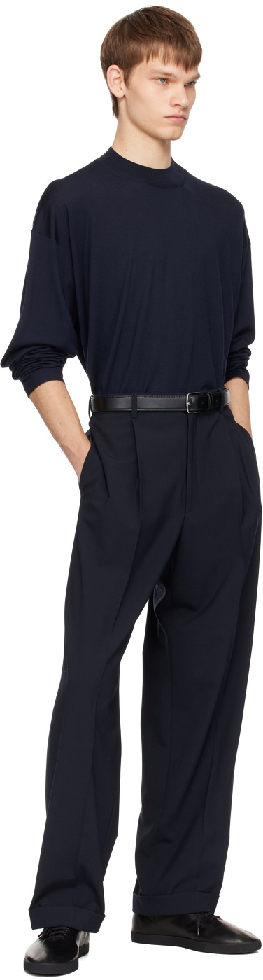 The Row Navy Delsie Turtleneck