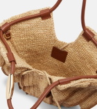 Zimmermann Goldentime Small raffia shoulder bag