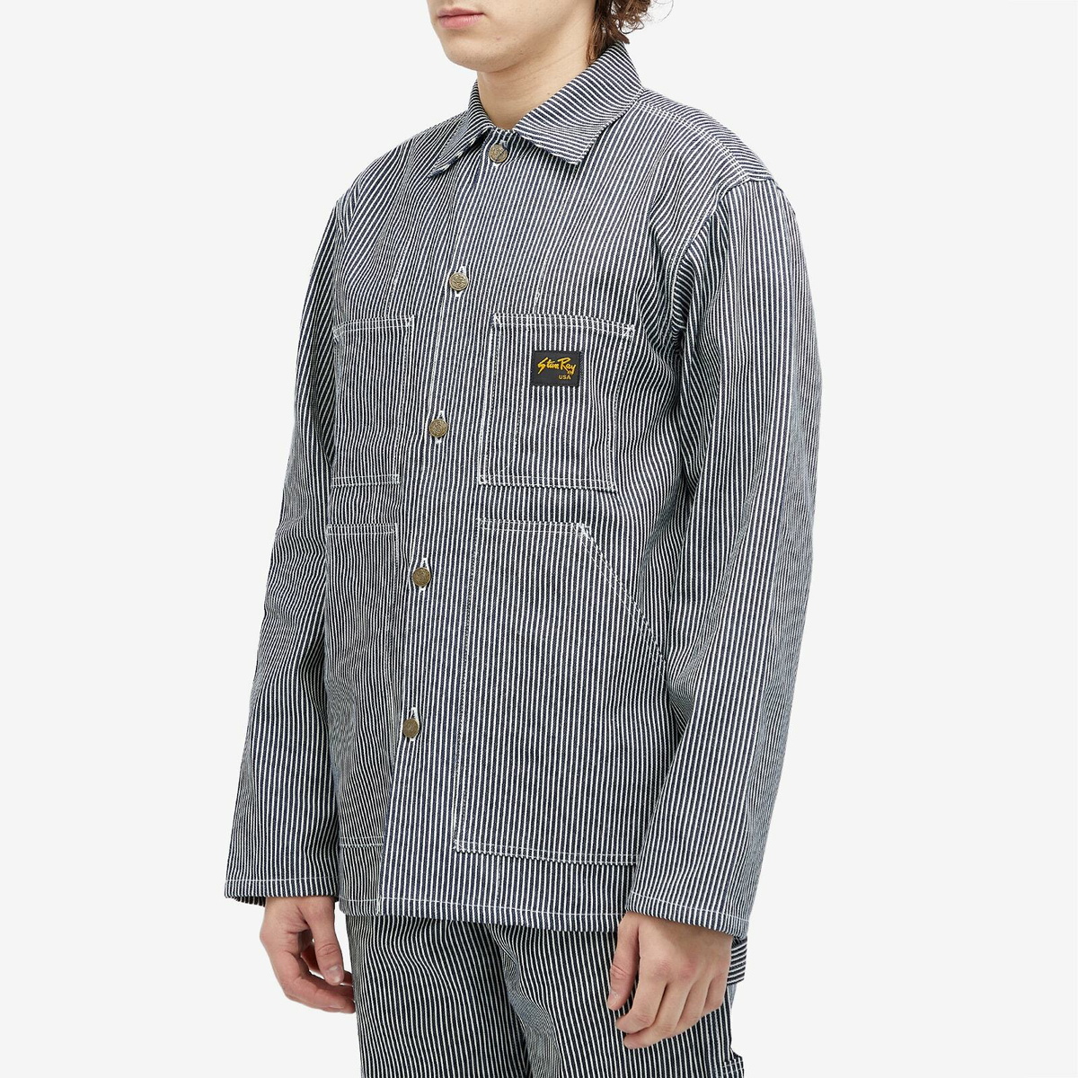 Stan Ray Men's Shop Jacket in Hickory Stripe Stan Ray