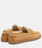 Christian Louboutin Chambeliboat shearling-trimmed suede loafers