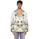 Valentino White Hemp World Arazzo Tropical Print Shirt