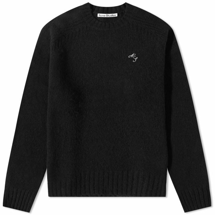 Photo: Acne Studios Men's Kowhai New Brushed Crew Knit in Washed Black