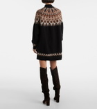 Staud Liza Fair Isle wool-blend sweater dress