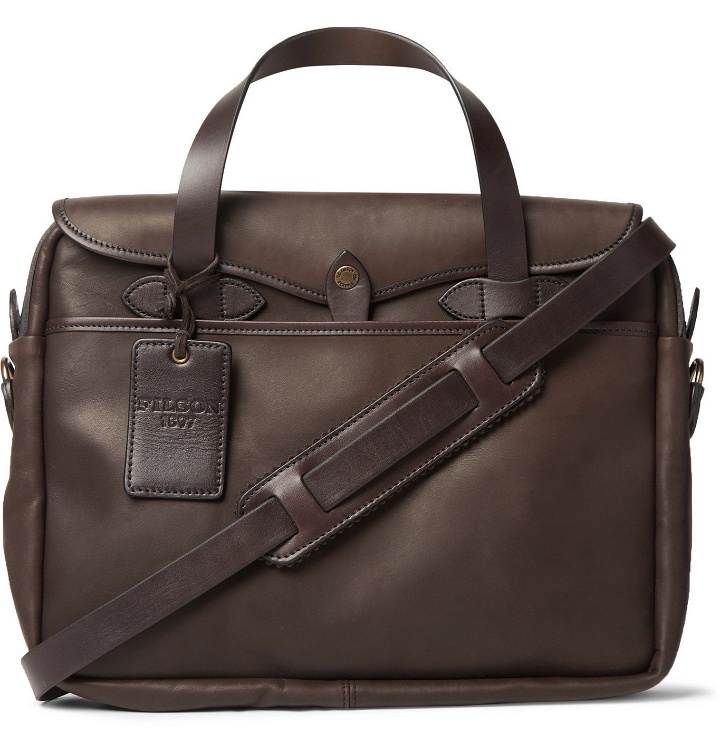 Photo: Filson - Original Weatherproof Leather Briefcase - Brown