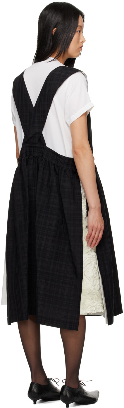 tao Black Check Midi Dress