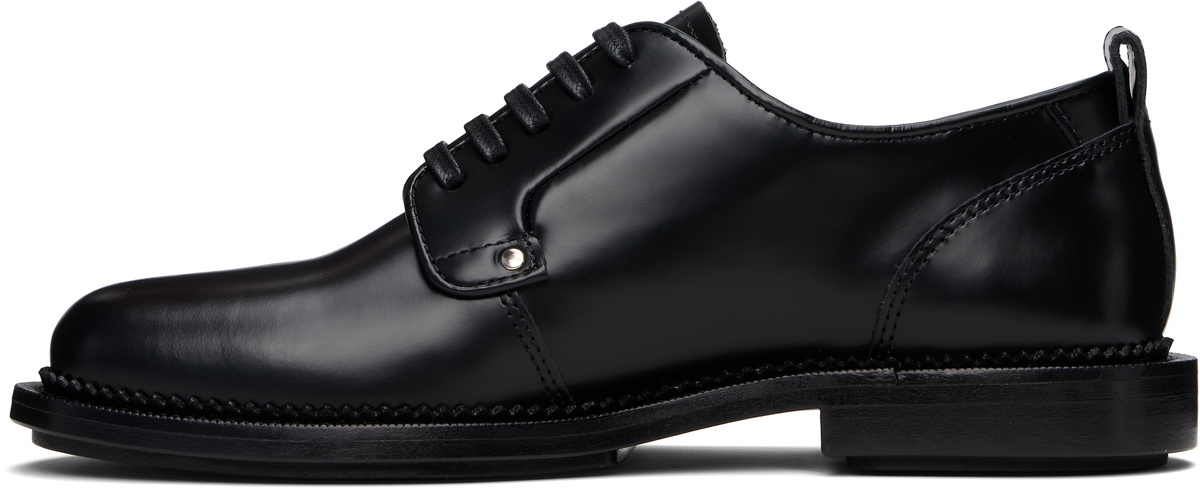 AMI Paris Black Leather Anatomical Toe Derbys
