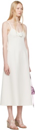 Sandy Liang Off-White Pilton Midi Dress