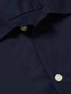 Officine Générale - Eloan Garment-Dyed Organic Cotton-Poplin Shirt - Blue