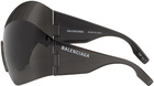 Balenciaga Black Geometrical Sunglasses