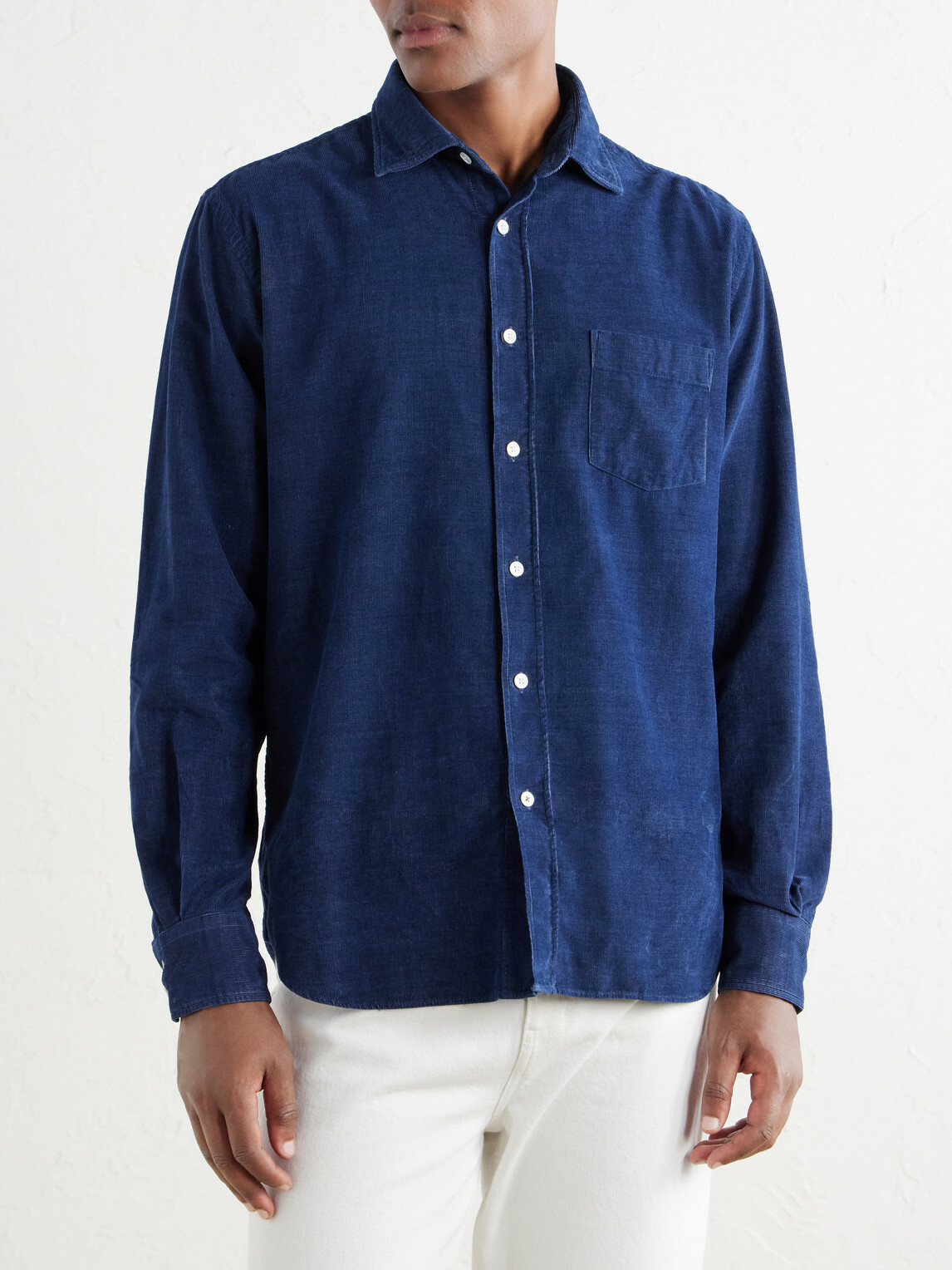 Hartford - Paul Cotton-Flannel Shirt - Blue