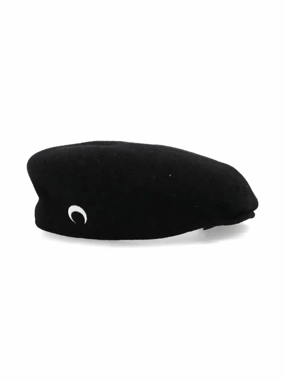 Marine Serre Crescent Moon-Embroidered Beret