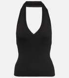 Nili Lotan - Ivey ribbed-knit halterneck silk top