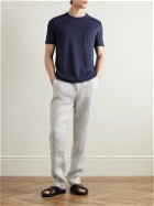 Boglioli - Garment-Dyed Linen T-Shirt - Blue