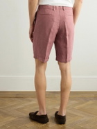 Boglioli - Straight-Leg Linen Shorts - Red