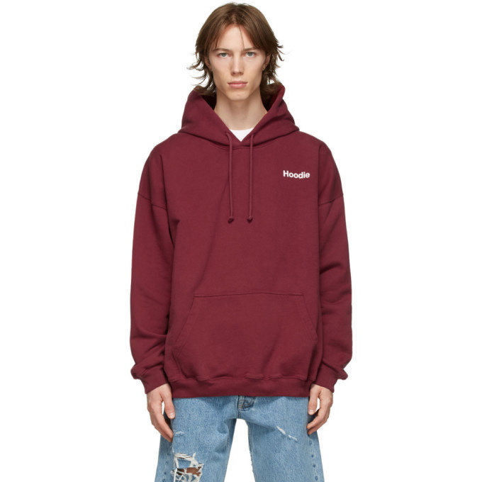 Photo: VETEMENTS Burgundy Definition Hoodie