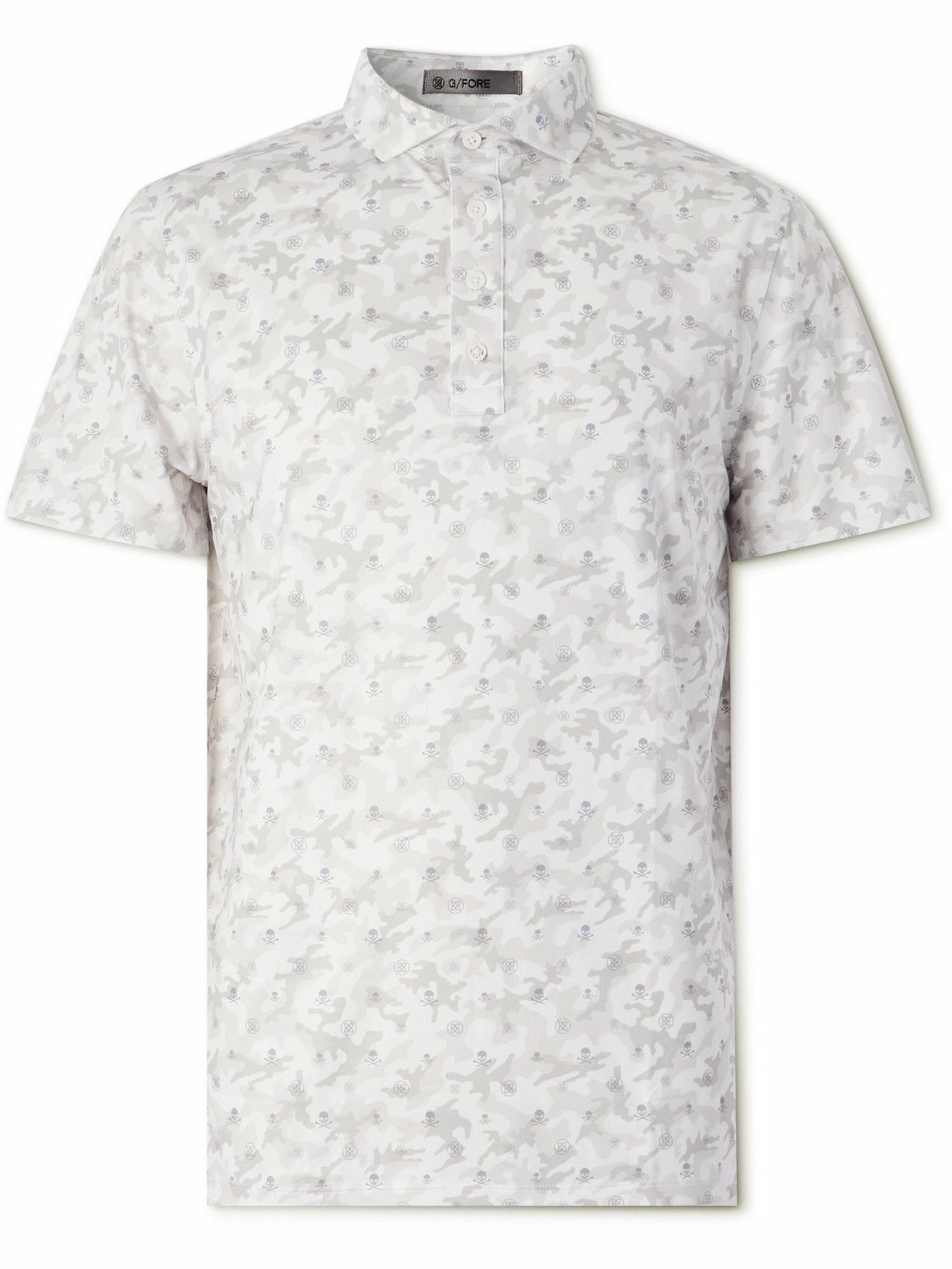 G/FORE - Camouflage-Print Tech-Jersey Golf Polo Shirt - White G/FORE