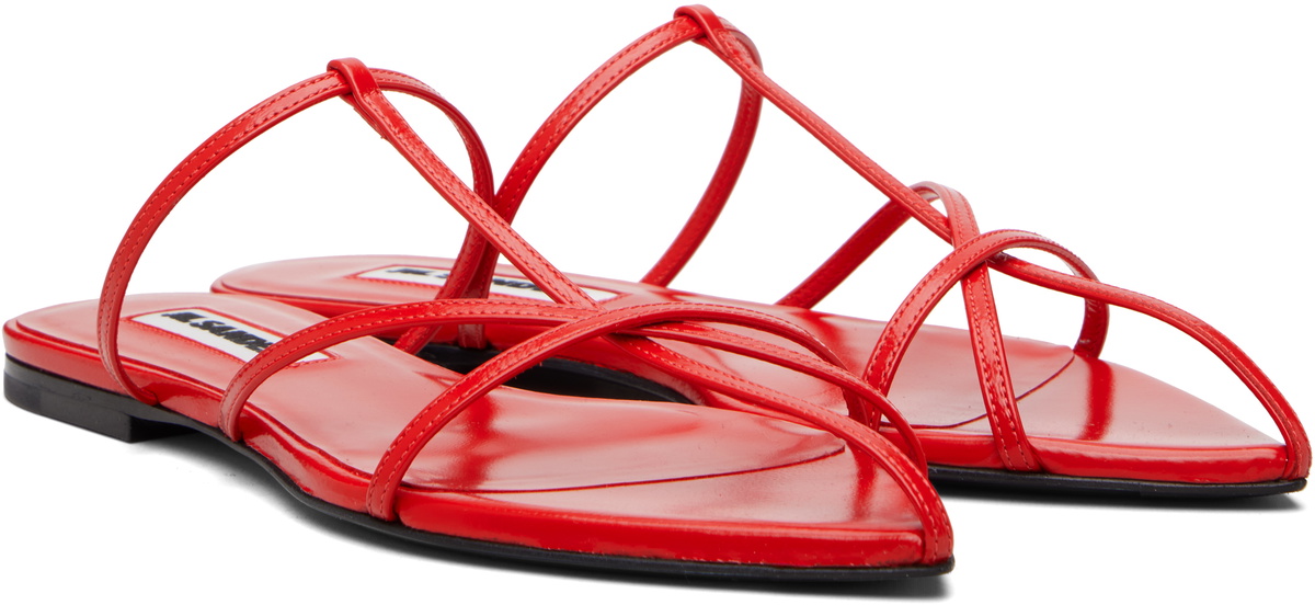 Jil Sander Red Pointed Toe Sandals