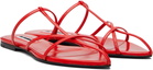Jil Sander Red Pointed Toe Sandals