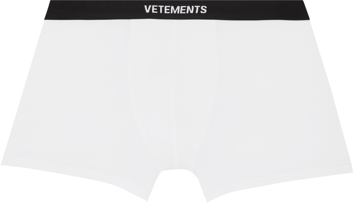 Photo: VETEMENTS White Logo Boxer Briefs