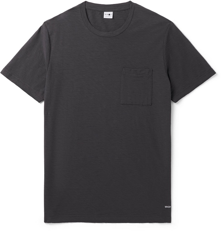 Photo: NN07 - Aspen Slub Cotton-Jersey T-Shirt - Gray