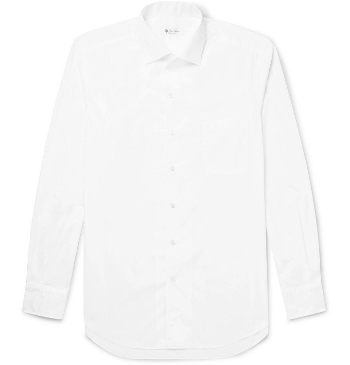 Photo: Loro Piana - Andre Cotton-Poplin Shirt - Men - White