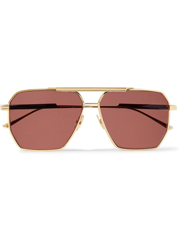 Photo: Bottega Veneta - Aviator-Style Gold-Tone Sunglasses