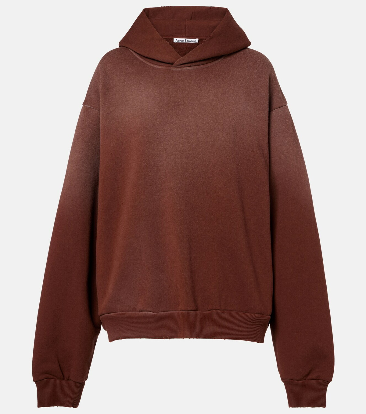 Acne Studios Logo cotton-blend fleece hoodie