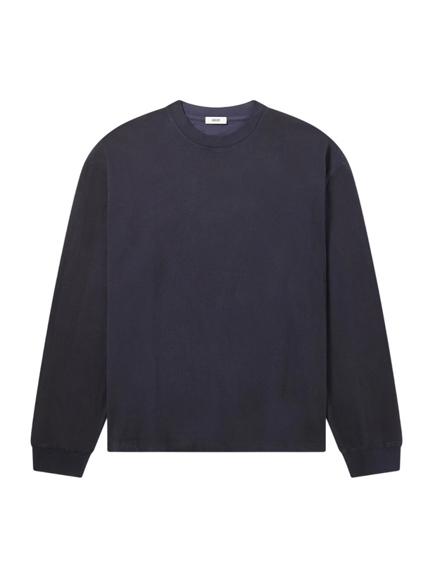Photo: AGOLDE - Asha Cotton-Jersey T-Shirt - Blue