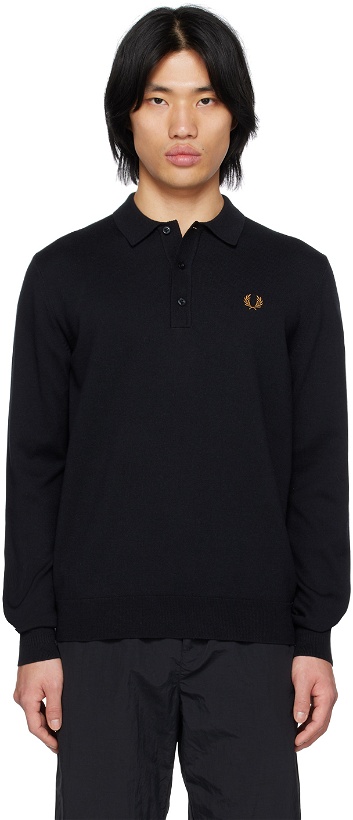 Photo: Fred Perry Black Classic Polo