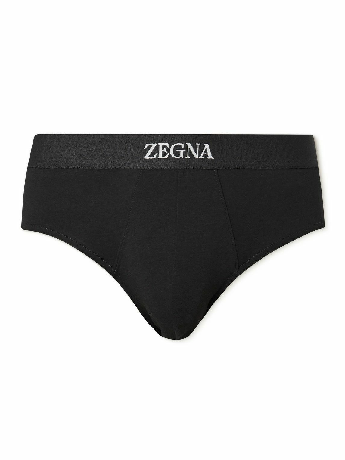 Zegna StretchCotton Boxer Briefs Black Zegna