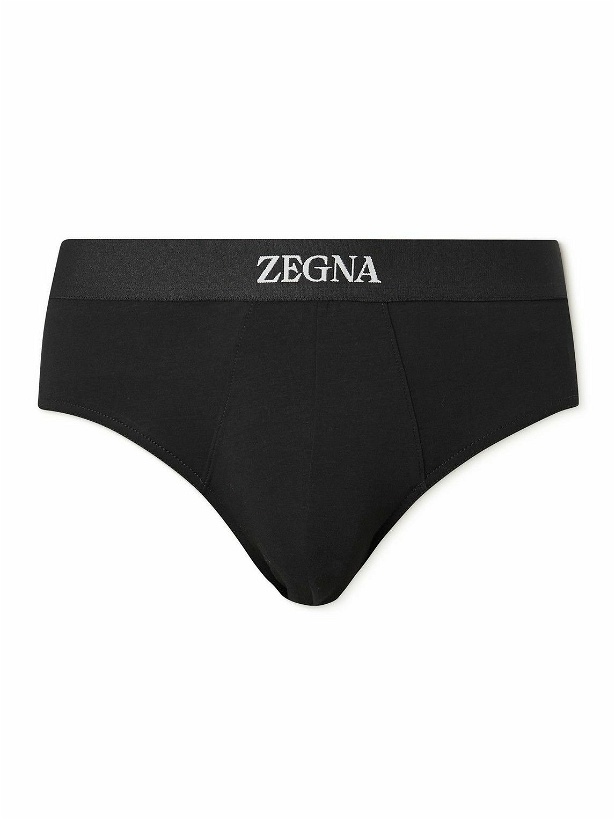 Photo: Zegna - Stretch-Cotton Boxer Briefs - Black