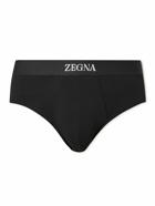 Zegna - Stretch-Cotton Boxer Briefs - Black