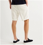 Brunello Cucinelli - Wide-Leg Pleated Linen Drawstring Shorts - Neutrals