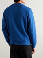 Moncler - Logo-Appliquéd Cotton-Jersey Sweatshirt - Blue