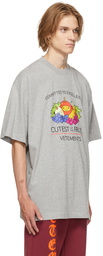 VETEMENTS Grey 'Cutest Of The Fruits' T-Shirt