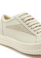 Rick Owens Vintage Panelled Leather Sneakers White
