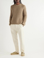A.P.C. - Heini Ribbed Wool-Blend Sweater - Brown