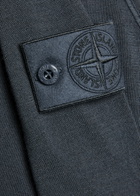 Stone Island Logo Wool Polo Shirt Blue