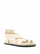 A.EMERY White The Jalen Leather Sandals