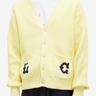 Late Checkout Men's Monogram Cardigan in Yellow