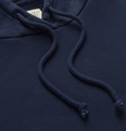 Nudie Jeans - Frankie Logo-Appliquéd Organic Fleece-Back Cotton-Jersey Hoodie - Blue