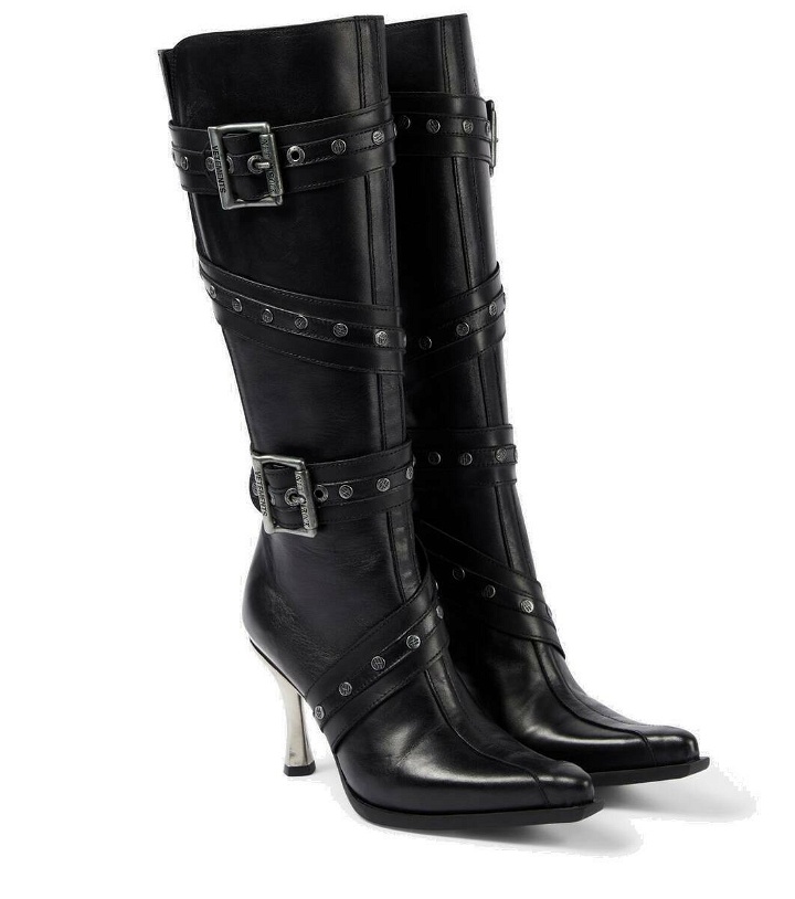 Photo: Vetements Belt leather knee-high boots