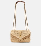 Saint Laurent Loulou Mini raffia shoulder bag