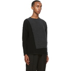 Isabel Benenato Black and Grey Wool Sweater