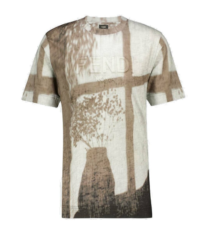 Photo: Fendi Printed short-sleeved linen T-shirt